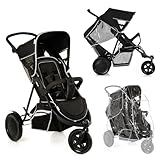 hauck Freerider Carro Gemelar Reclinable, Silla de Paseo Gemelar Plegable, Carrito...